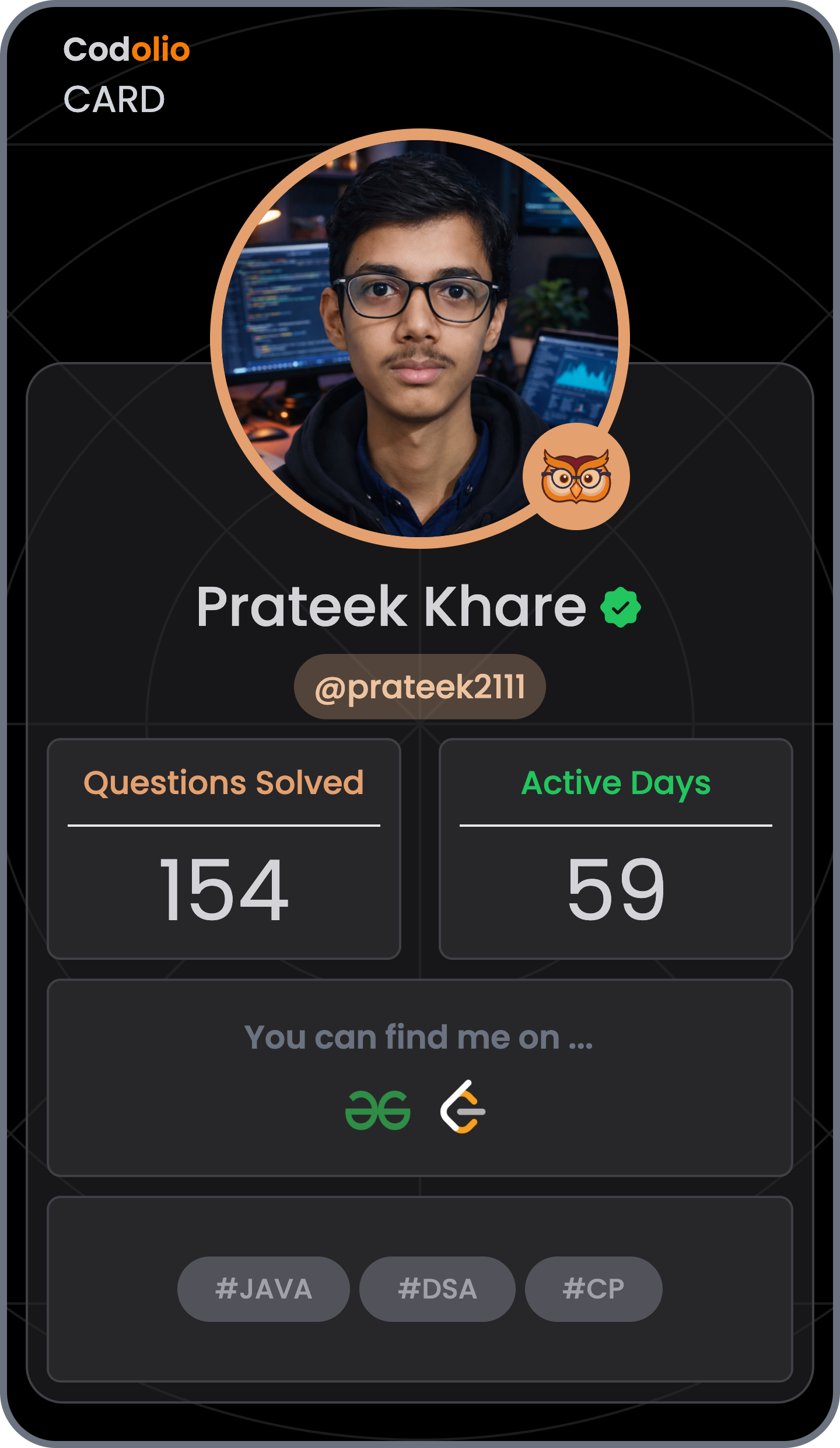 Developer Profile Card